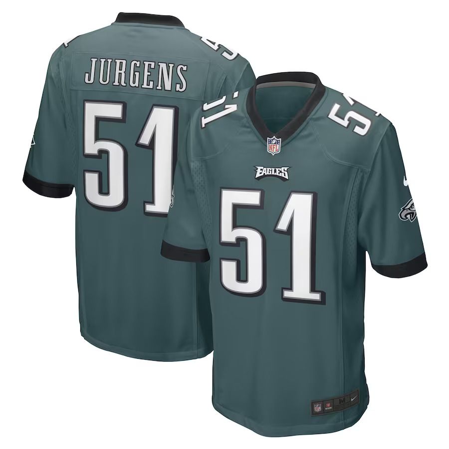 Men Philadelphia Eagles 51 Cam Jurgens Nike Midnight Green Game Player NFL Jersey